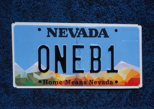 NEVADA Vanity License Plate - ONEB1