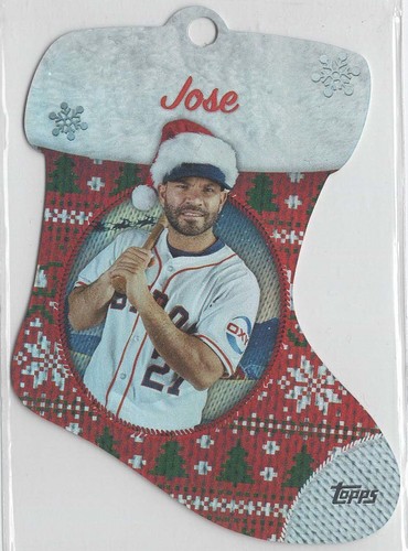 Jose Altuve #SDC-16 2024 Topps Holiday Stocking Die-Cut Ornament card