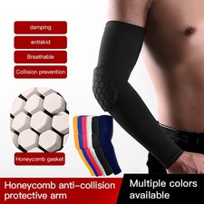 1pc Sports Elbow Pad Sleeve Honeycomb Anti Collision Arm Support Compr Basketbal