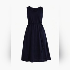 Banana Republic Navy Sleeveless Drawstring Waist Dress Stretch Size M