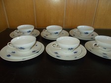 Rosenthal - Romanze blau - 6 x Kaffee/ Teegedecke -  3- teilig - 1. Wahl