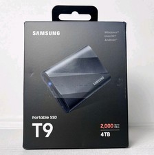 4TB Samsung External Portable T9 SSD 3.2 SSD MU-PG4T0B (0 Hours, NEVER USED)