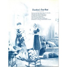 Grandson's First Visit Jessie Eldridge 1970s Poem Retro Kitsch Wall Art SH2