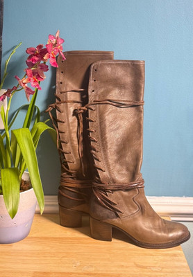 Freebird by Steven Coal Handcrafted Leather Knee High Boots - Festival Ready!!!