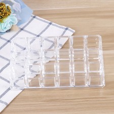 Soporte de exhibición de lápiz labial acrílico transparente duradero para almacenamiento y exhibición de maquillaje limpio