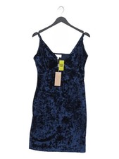 Dancing Leopard Bodycon Midi Dress UK12 in Blue
