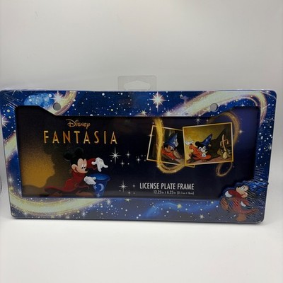 NEW Disney Fantasia Sorcerer Mickey License Plate Frame Unisex OS Blue Stars New