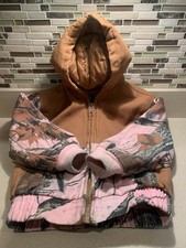 Outdoor Habitat Jacket Girls 5t Brown Pink Camo Coat Hooded Canvas