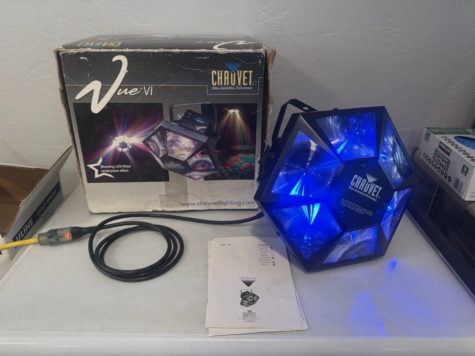 Chauvet DJ Vue VI 6 LED RGB DMX Centerpiece Moonflower Dance Color Strobe Beam - Image 4 of 4