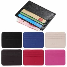 Small RFID Blocking Minimalist Credit Card Holder Pocket Wallets for Men Women