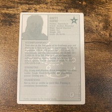 1991 STAR PICS 1/1 BRETT FAVRE RC HOF Rookie True 1/1 Printing Plate Scarce