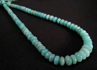 AAA+1 Strand Amazonite Rondelle 5-11mm Smooth Plain Gemstone Beads 14''Inch
