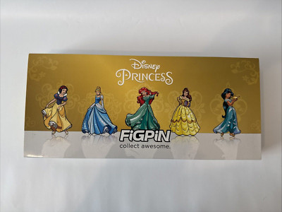 FiGPiN Exclusive Disney Princess Gold Plated LE 500 5 Pack *LOCKED*