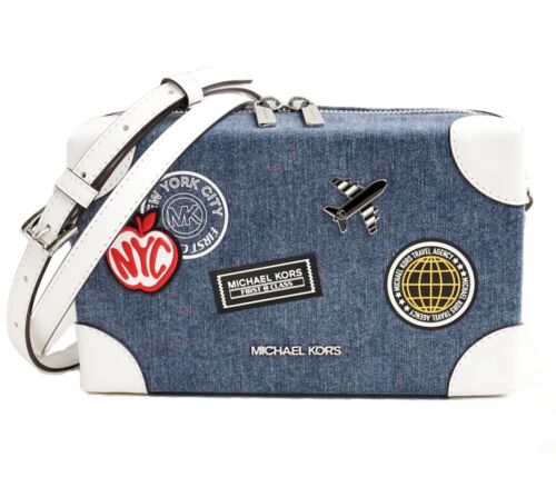 Sac bandoulière Michael Kors jeanie petit coffre croisé denim neuf - Photo 2 sur 12