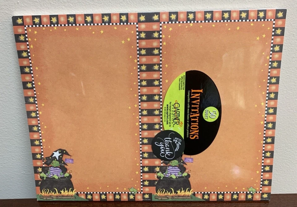 Nuevas invitaciones de fiesta de Halloween brujas rana Gartner Studios - 50 unidades Foto 2 de 4