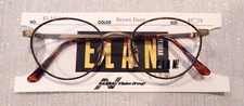 Vintage ELAN 9158 Brown Demi 45/19 P3 Rounder Metal Eyeglass Frame NOS 203