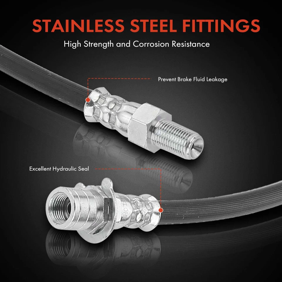 Manguera hidráulica de freno delantera izquierda y derecha para International Harvester 1988-1997 Foto 4 de 4