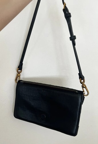 Mimco Leather bag small purse black hair Cowhide Clutch Hand Fur Shoulder New - Picture 10 of 12
