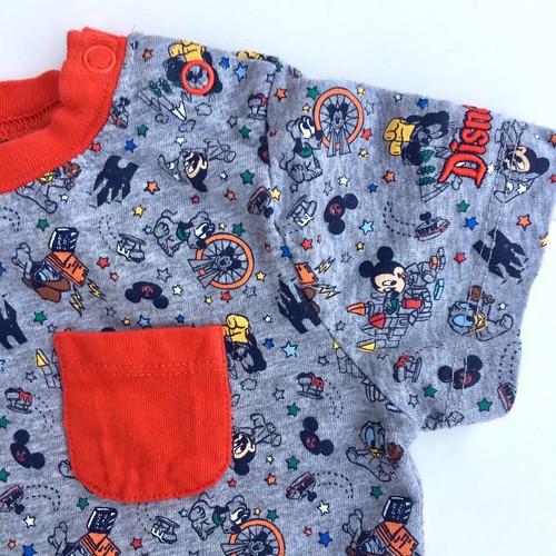 Disneyland Resort Baby Gray One Piece S/S Theme Park Graphic Print Bodysuit 24 M - Picture 4 of 12