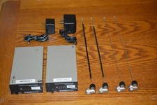  2 Telex FMR-25TD True Diversity Wireless Microphone Receivers w/power supply
