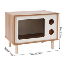 Floorstanding Cat House Cat Bed Indoor TV-Shaped Cat Shelter Load 75kg/165.35lbs