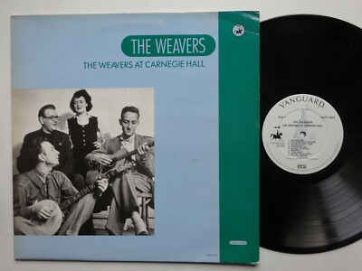 THE WEAVERS At Carnegie Hall - EX/VG+ Cond Vanguard LP (1988) Pete Seeger