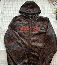 Burton 13 Graphic Embroidered Sz L Fleece Lined Hooded Jacket iPod Controls Incl