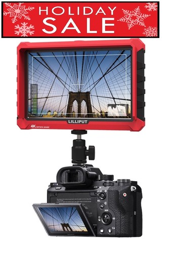 Lilliput A7s 7"1920x1200 4K HDMI DSLR Camera field monitor w/F970+LP-E6+AC ADA - Picture 3 of 6