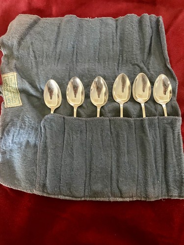 Antique Set Of 6 DEMITASS Spoons Made By JE Caldwell &Co Sterling Silver - Picture 6 of 7