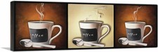 ARTCANVAS Cup of Coffee Home Decor Panoramic Canvas Art Print