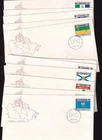 Canada OFDC 1979 Provincial Territorial Flags, set of 12 unaddressed sc#821-832