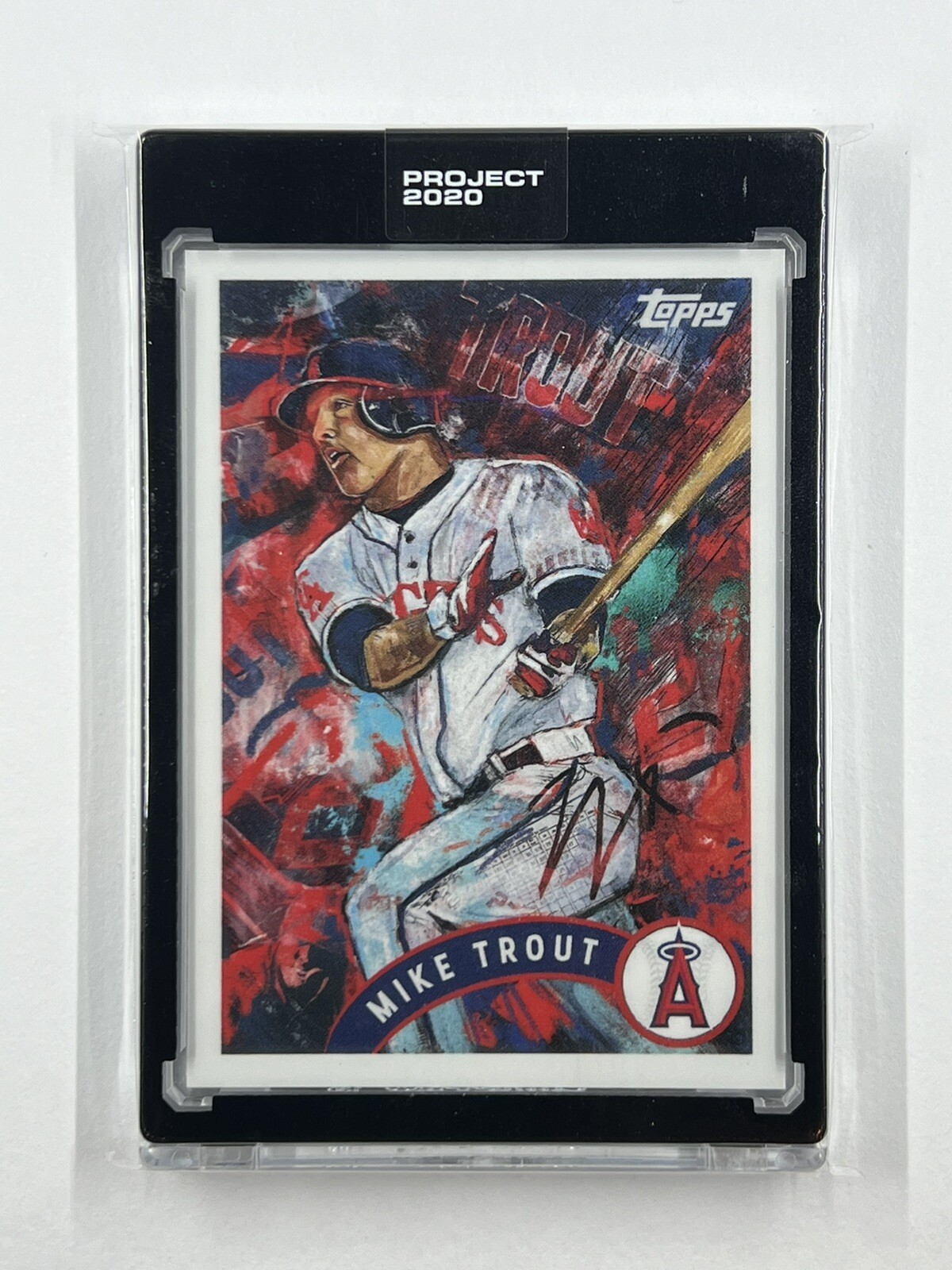 Topps Project 2020 Mike Trout by Andrew Thiele #35 - Black One Touch