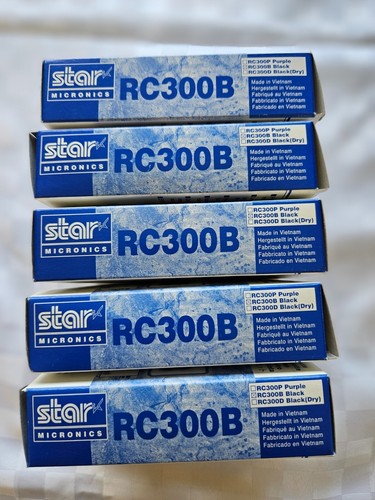 Ink Ribbons 5 x Star RC300B Black Ribbon Cassette - Afbeelding 4 van 5