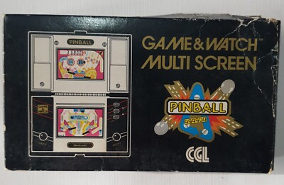 Vintage Nintendo Game & Watch Pinball Handheld Video Game Boxed 1983 Rare