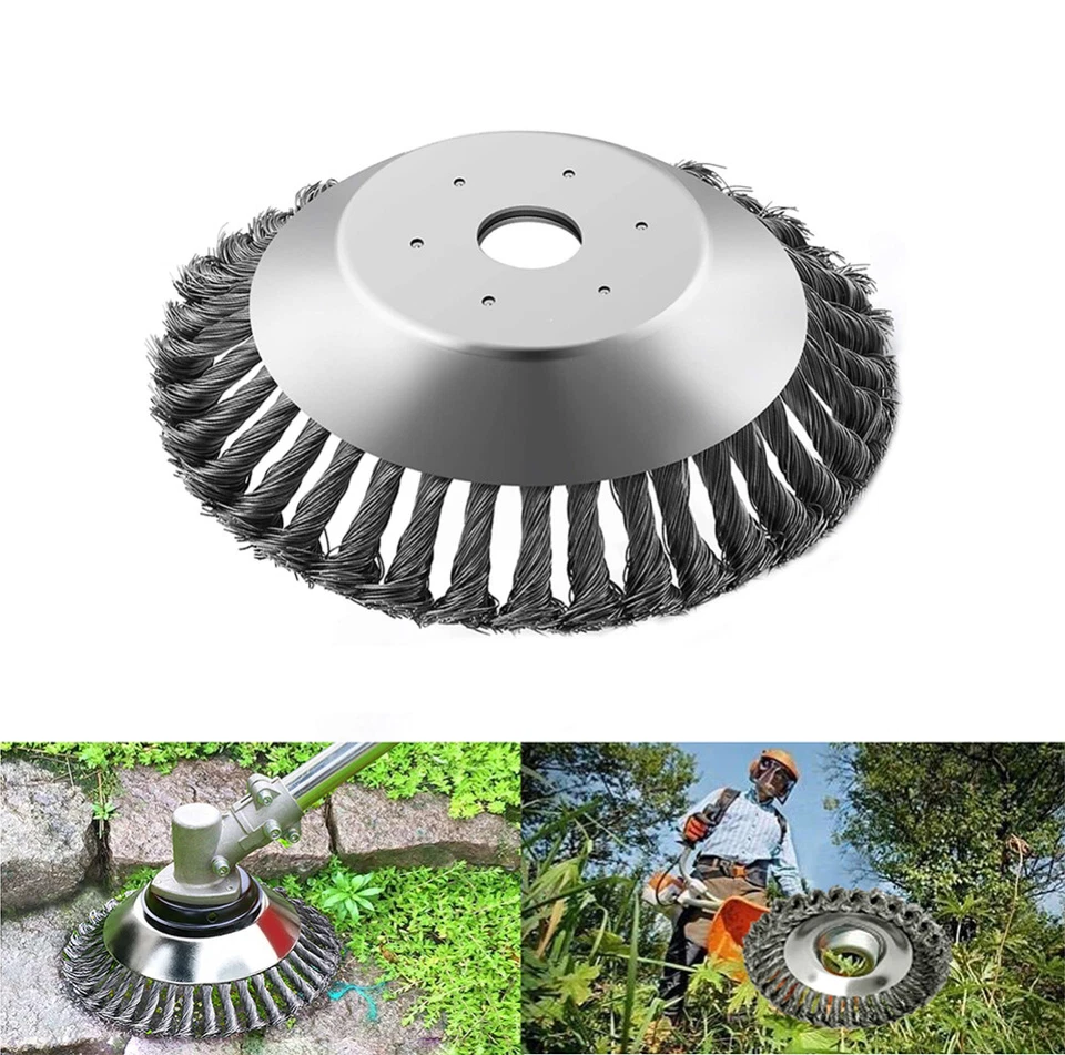 Unkrautbürste 25,4x200mm Profi Wildkrautbürste Freischneider Rundbürste Gezopft - Bild 2 von 4