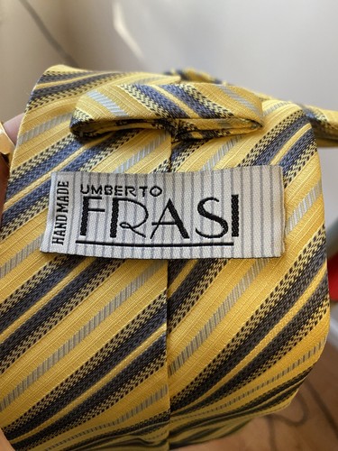 Umberto Frasi Tie Yellow Blue Striped