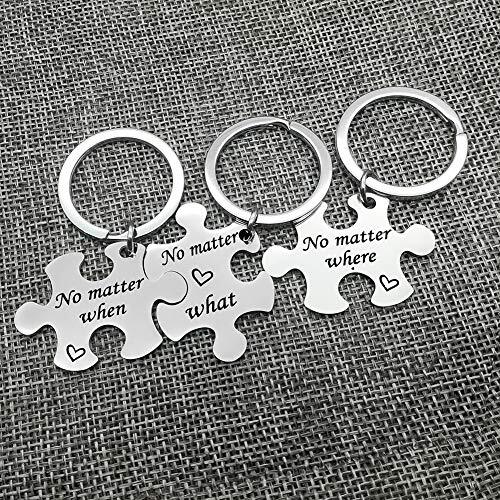 Vadaka Best Friend Keychain Set No Matter Where What When Puzzle Keychain Set - Picture 6 of 6