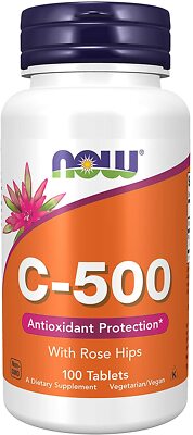 Now Foods C-500 with Rose Hips-4x100 Tabletten (16,37 EUR/100 g)