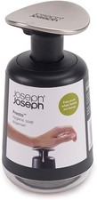 Joseph Joseph Presto Hygienic Soap Dispenser Refillable Grey Stainless Steel Pum