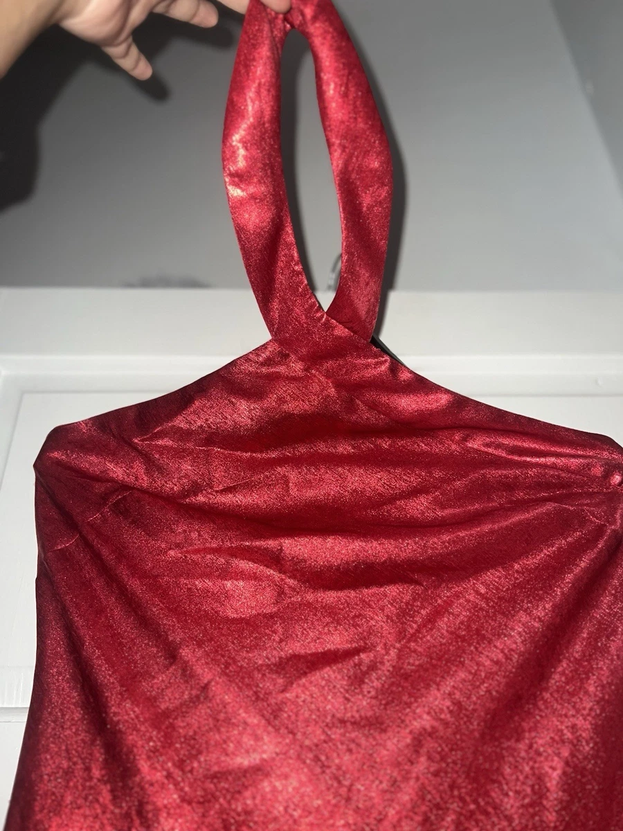 Hermoso vestido rojo para mujer Adrianna Papell talla UK14 pero se ajustará a una talla UK 6