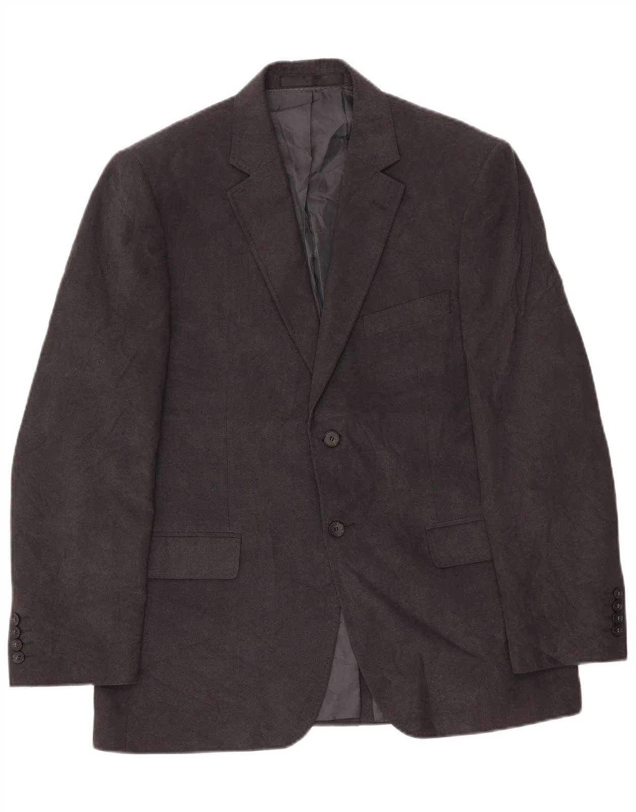 Marks & Spencer Mens 2 Button Regular Fit Blazer Jacket UK 40 Large Grey AQ19