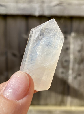 Crystal Clear Quartz Blue Needle Tower Rainbow Heal Manifest (3) 20g