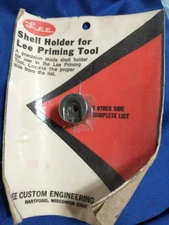 LEE SHELL HOLDER FOR LEE PRIMING TOOL SIZE G 6.5 X 55MM MAUSER VINTAGE RELOADING