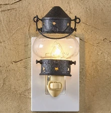 Onion Lantern Night Light Plug In Antique Style Country Farmhouse Primitive