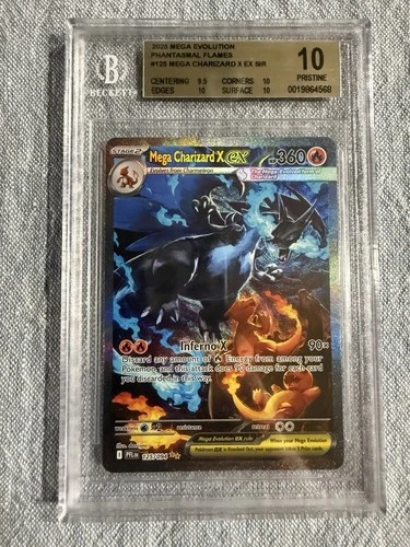 Mega Charizard X EX SIR 125/094 Phantasmal Flames BGS 10 Gold Label MAKE OFFER