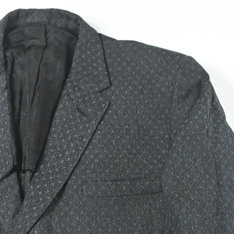 Vtg 1960s 38R 28x30 Black Gold Geometric Dot Mens Jacket Pants Suit - Image 3 of 4