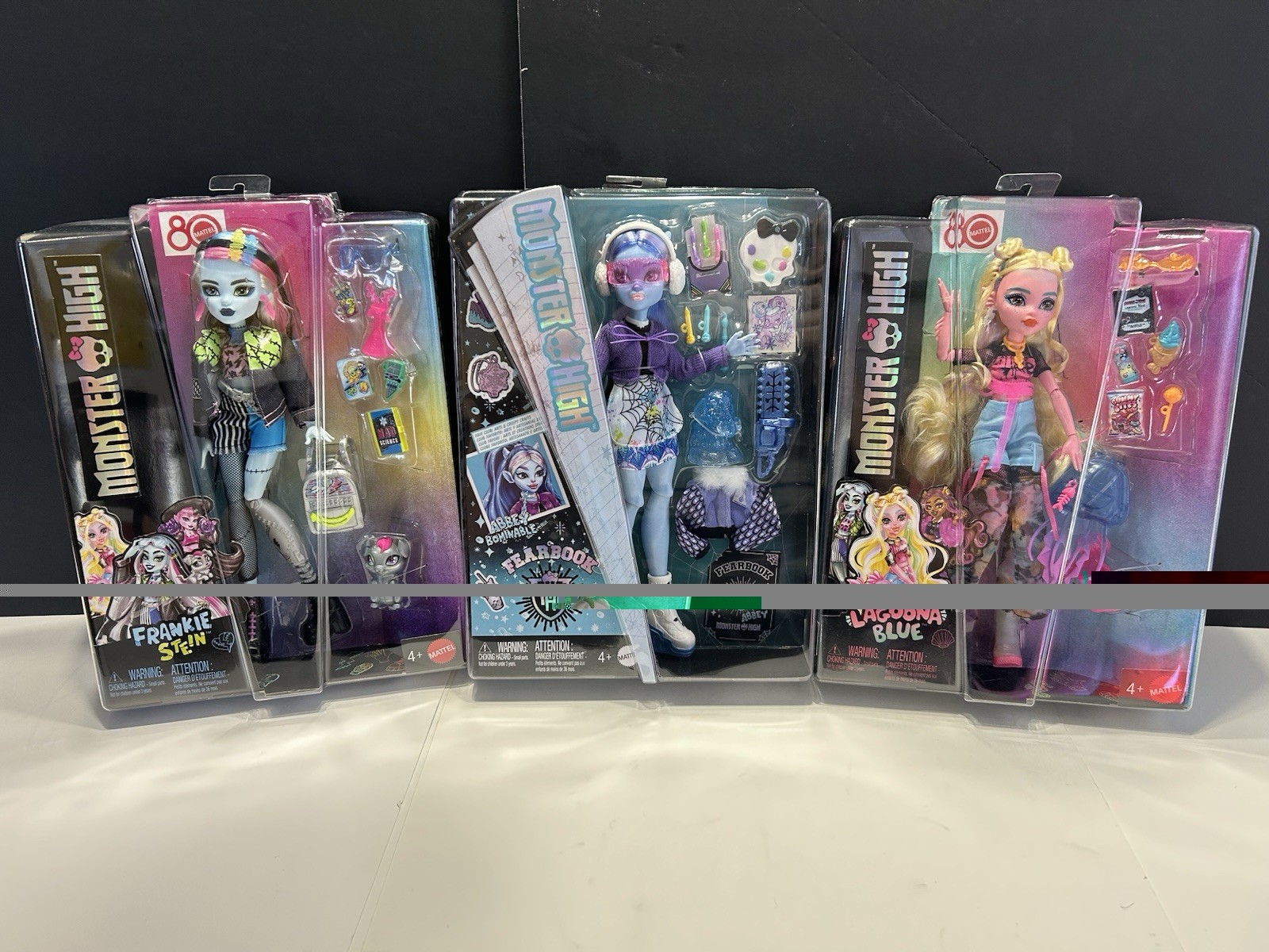 Lot Of 3 All New Frankie Stein Abby Bominable Lagoona Blue