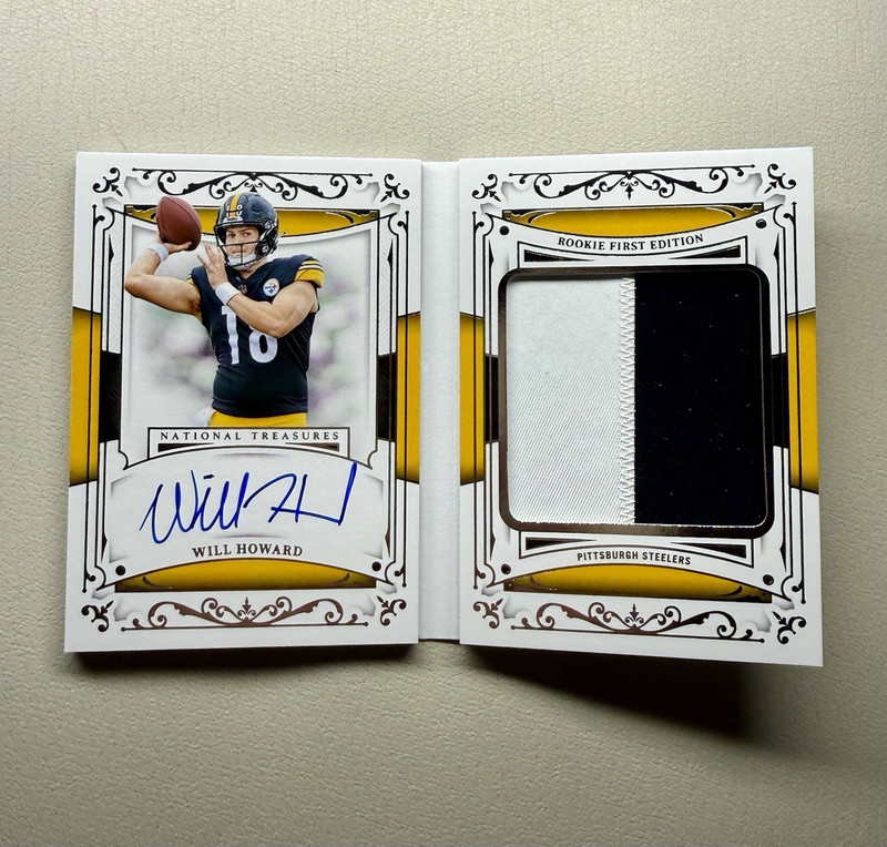 2025 National Treasures WILL HOWARD RC Vertical Booklet 25/99 Patch Rookie Auto