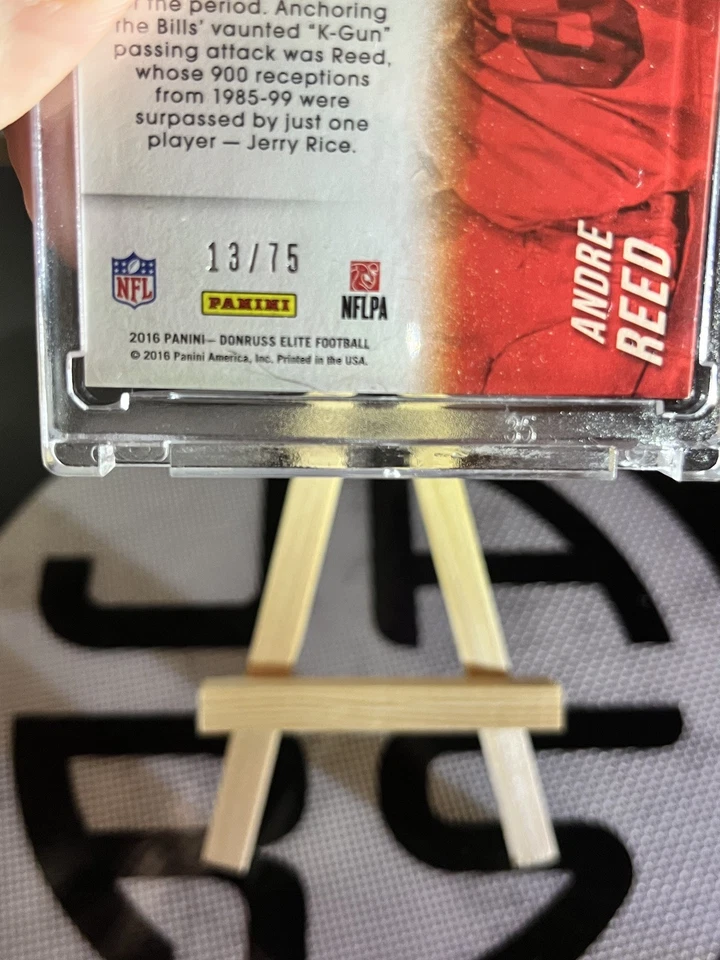 2016 Donruss Elite Etched in Time Red /75 Andre Reed #ET-AR HOF - Image 3 of 3