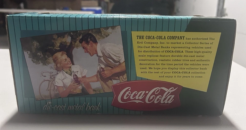 ERTL Vintage 1995 Coca Cola 1953 camión botella banco de metal fundido a presión Foto 3 de 4